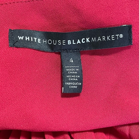 WHBM Red Dress Midi Dress Size 4 Valentine - Picture 4 of 5